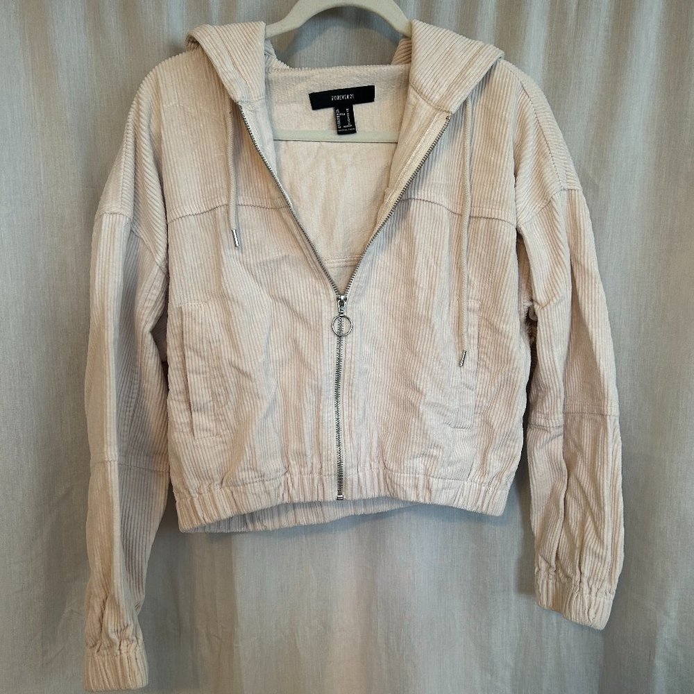 Forever21 Corduroy Cropped Bomber Jacket (size medium)
